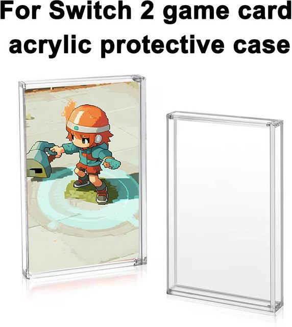SWITCH 2 Spielkarten-Vitrine, magnetische Acryl-Schutzbox in Transparent, staubdichte Aufbewahrungsbox für Nintendo Switch Spielkarten - Bild 1