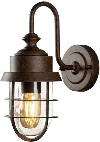 Konstsmide Cerignola Außenwandleuchte in Rost-Braun mit Glas und E27 Fassung - Bild 1