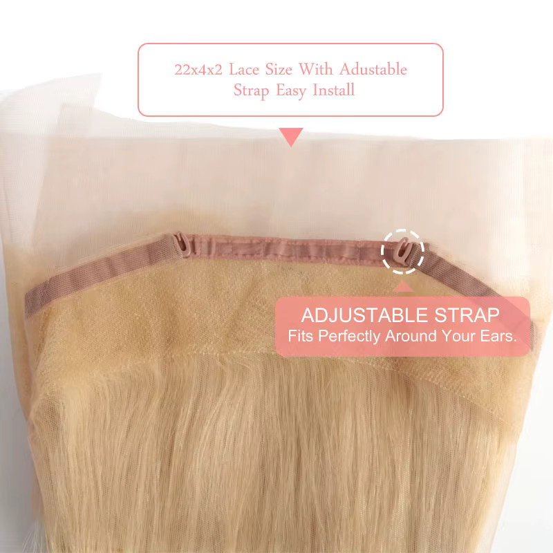 Ali Queen Human Hair Lace Frontal, 12", 613 Blonde - Bild 3