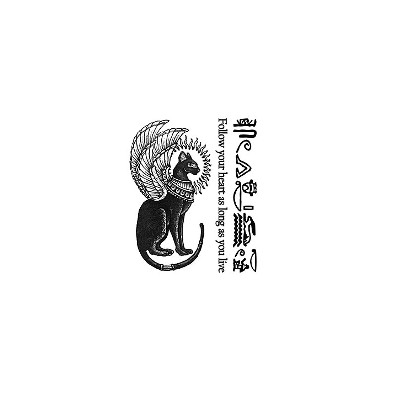 JKCODE TATTOO Kräuter-Finger-Tattoo-Aufkleber, Schwarze Katze, Hieroglyphenmuster - Bild 3