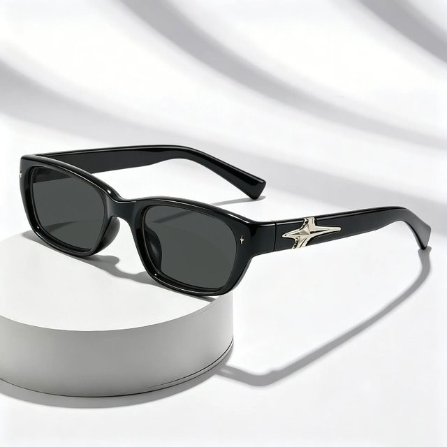 Strautina Sonnenbrille, eckig, Vollrand, Kunststoff, schwarz, Unisex - Bild 1