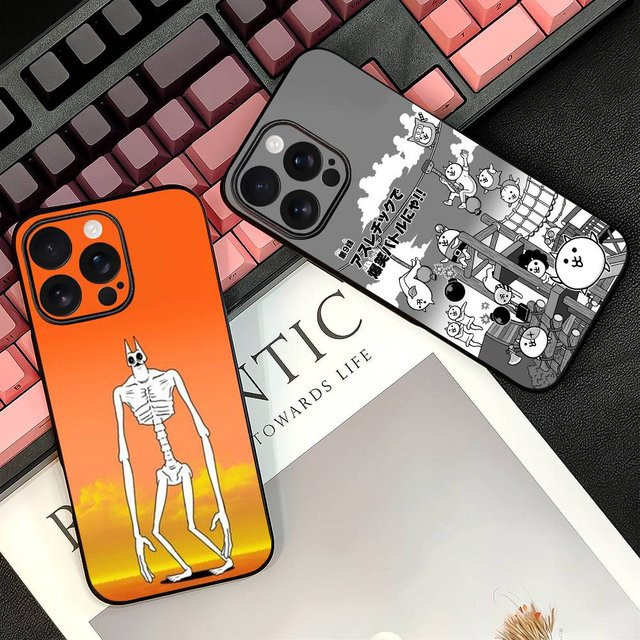 B-Battle Cats Anime Handyhülle aus weichem TPU für Apple iPhone 16, 15, 14, 13, 12, 11 (Pro Max, Plus, Mini), Multicolor - Bild 1