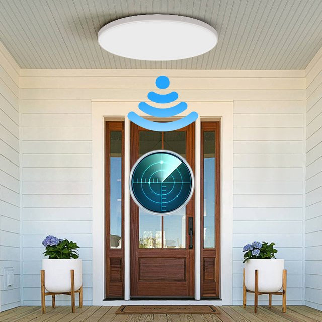 CANMEIJIA LED Radar Deckenleuchte Modernes LED Panel in Weiß mit Intelligenter Radar-Induktion für Flur, Gang und Treppe - Bild 1