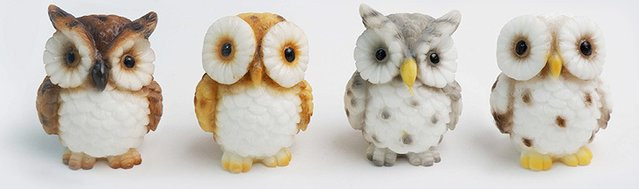 Niedliche Eulen-Miniaturen aus Harz für dein Garten-Ornament und DIY-Handwerk in 4 oder 8 Stück - Bild 1