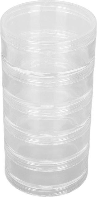 Neoglint Uhrenteile Lagerbox, 5 Schichten, Transparent, Weiß, Herren - Bild 1