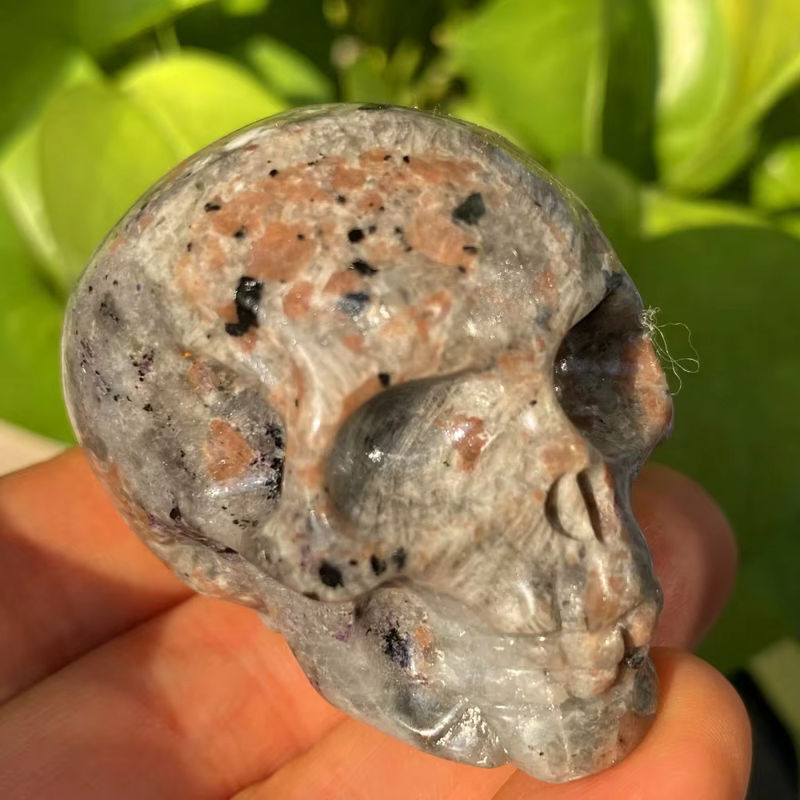 Handgeschnitzter Yooperlith-Schädel aus Quarzkristall von CrystalHola, mehrfarbig - Bild 5