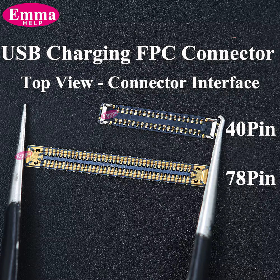 10 Stück Samsung FPC-Stecker Ladeanschluss Mainboard Flex-Clip für A04 A05 A14 A15 A24 A25 A34 A35 A52 A53 A54 A55 - Bild 2