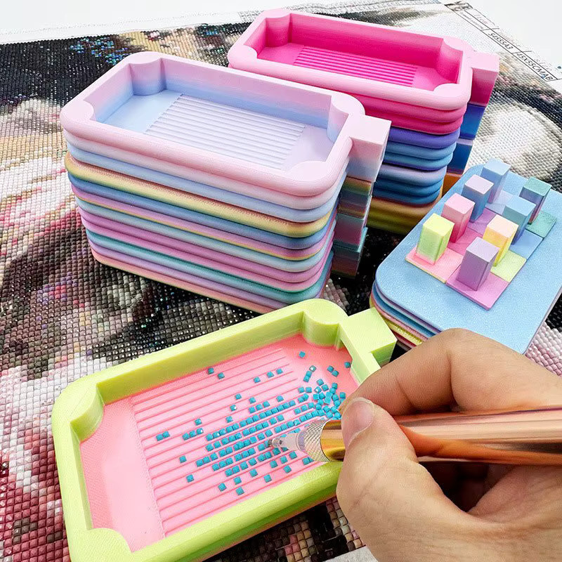 Multifunktionale DIY Diamantmalerei Aufbewahrungsschalen und Organizer-Boxen aus Kunststoff, Mehrfarbig - Bild 3