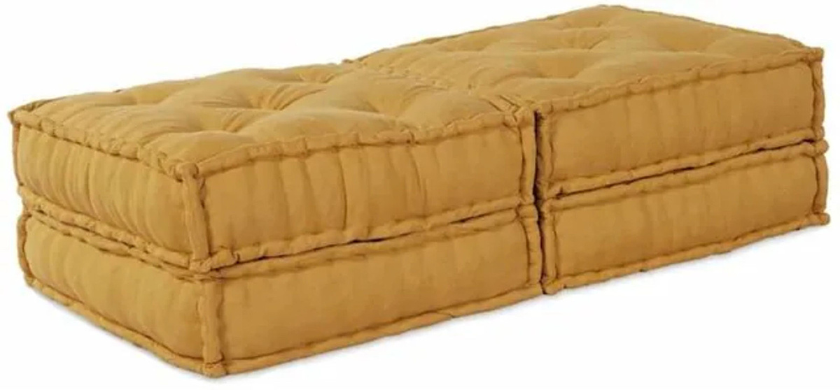 Vidaxl Modulares Sofa 2er Set Gelb aus Stoff und Baumwolle B/T/H: 70 x 70 x 36 cm - Bild 1
