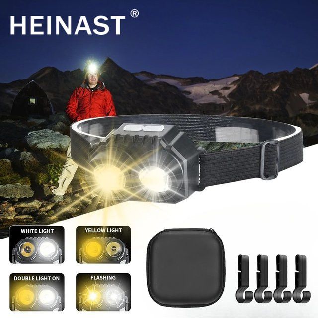 XIWANGFIRE Hochleistungs-Stirnlampe mit zwei Lichtquellen als ultrahelle Eulen-Taschenlampe für Camping, Angeln und Notfälle - Bild 1