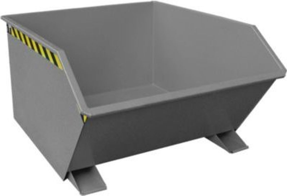 Kippbehälter Typ GU von Bauer, 1000 Liter, grau, B/T/H: 128,0 x 78,0 cm - Bild 2