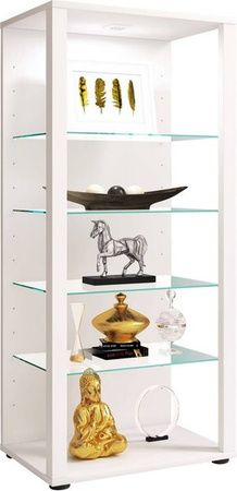 VCM Möbel Standvitrine Glasol in Weiß mit Glastüren und Regalböden, B/H/T: 52 x 115 x 35 cm