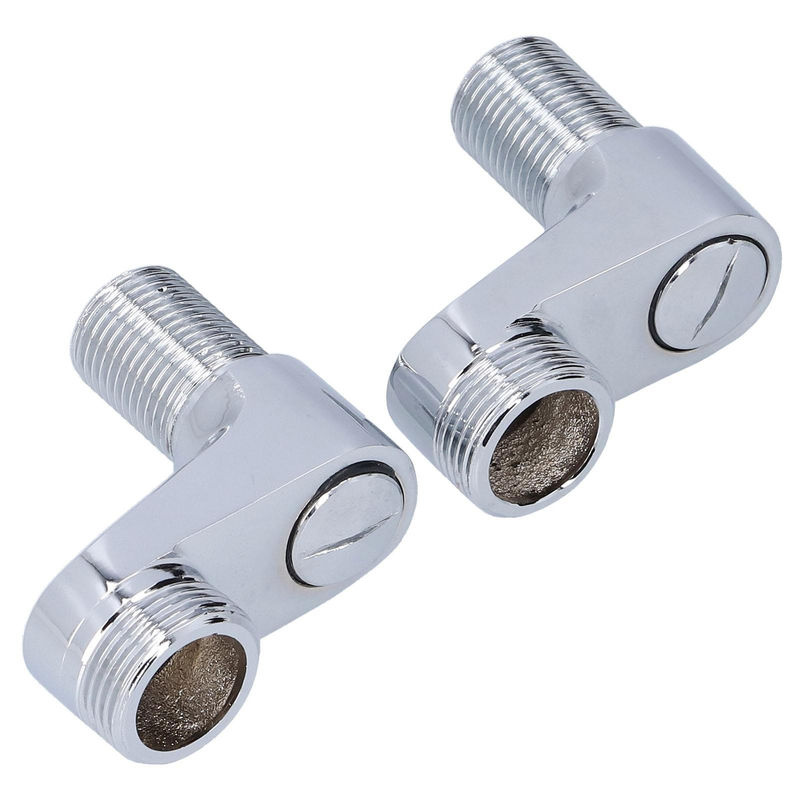 TOMTOP JMS Brausearmatur mit Schwenkarm-Adapter für Kalt- und Warmwasser, Wandmontage, Messing, Farbe: Grau/Silber - Bild 2