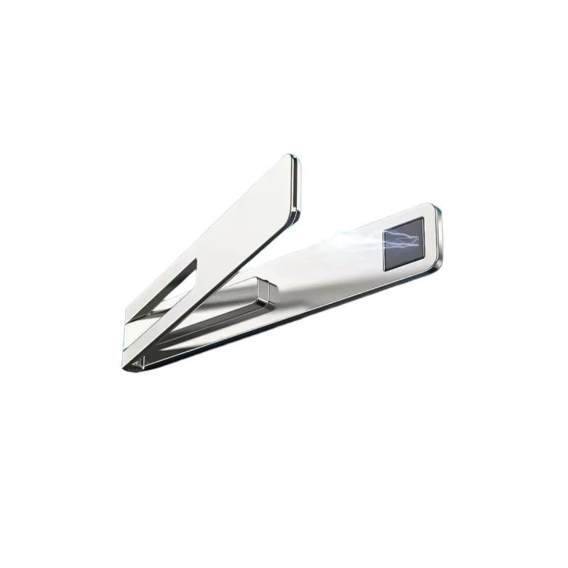 WSSHE Mini Magnetischer Handyhalter Metall Desktop Ständer Klappbar für Mobile Geräte in Schwarz oder Silber - Bild 5