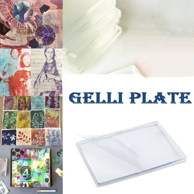 Wiederverwendbare transparente Silikon Gel Druckplatte für Scrapbooking und Kunstprojekte - Bild 1