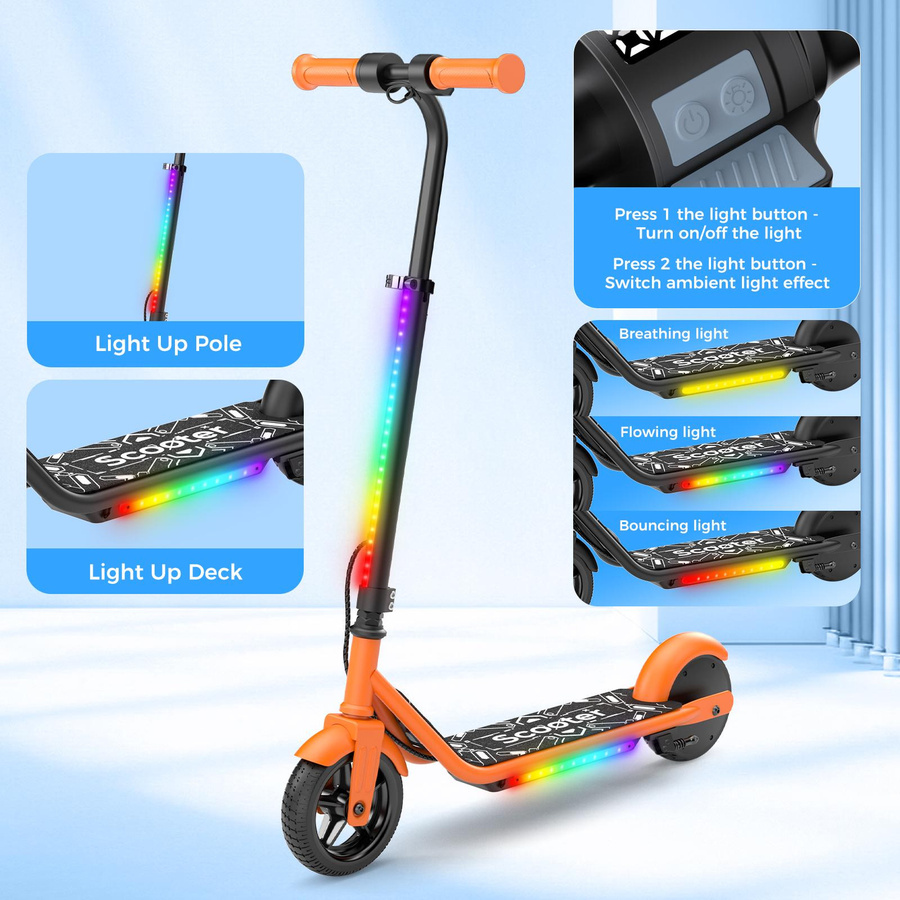 K2Pro Elektroroller Kinder orange 6-12 Years Old - Bild 6