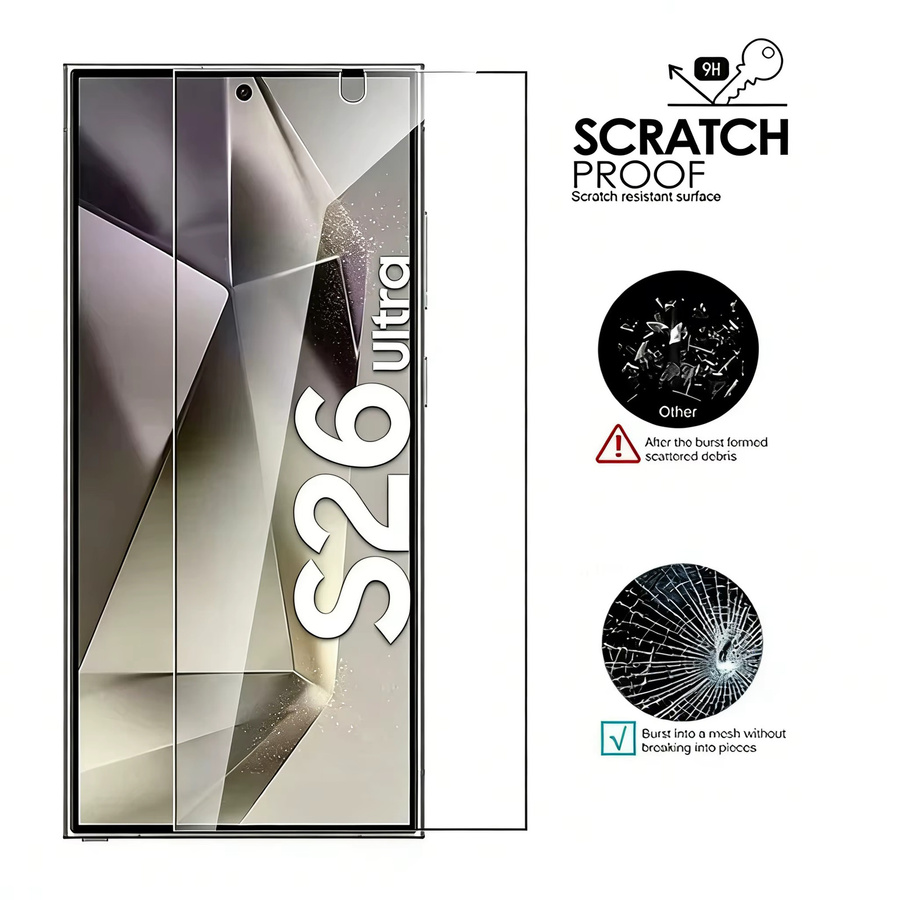 Displayschutzfolie für Samsung Galaxy S26 Ultra, S25 Plus, S24 Plus und S23 Plus, transparent, 1–4 Stück, mit Fingerabdruck-Unterstützung und Kratzschutz - Bild 3