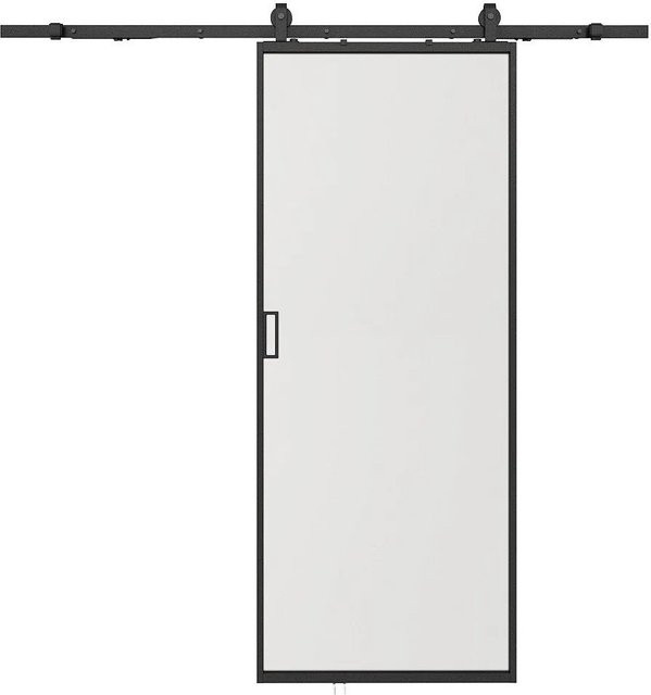 Vente-unique Schiebetür Linci aus Glas in Schwarz, Breite: 83 cm - Bild 1