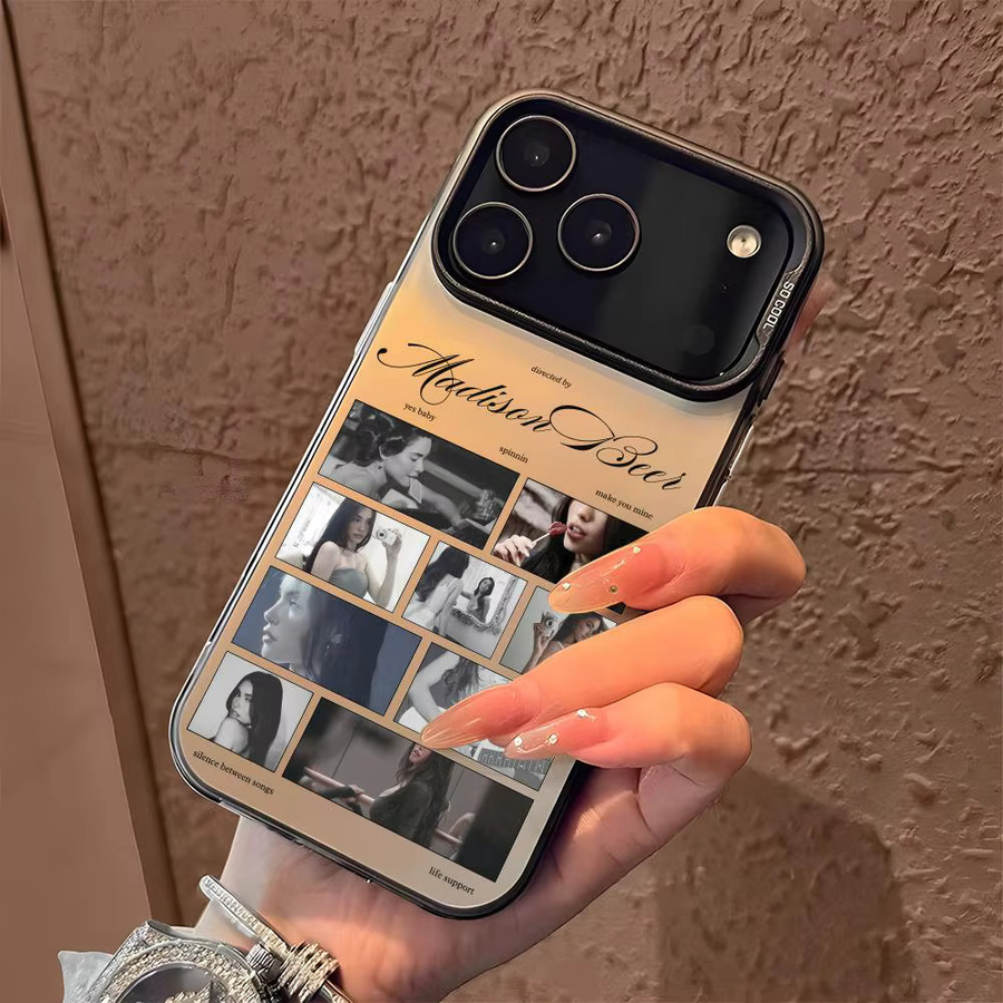 M-Madison Designer Handyhülle für iPhone 11 bis 17 Pro Max in Weiß mit Matt Laser Aurora Effekt - Bild 2