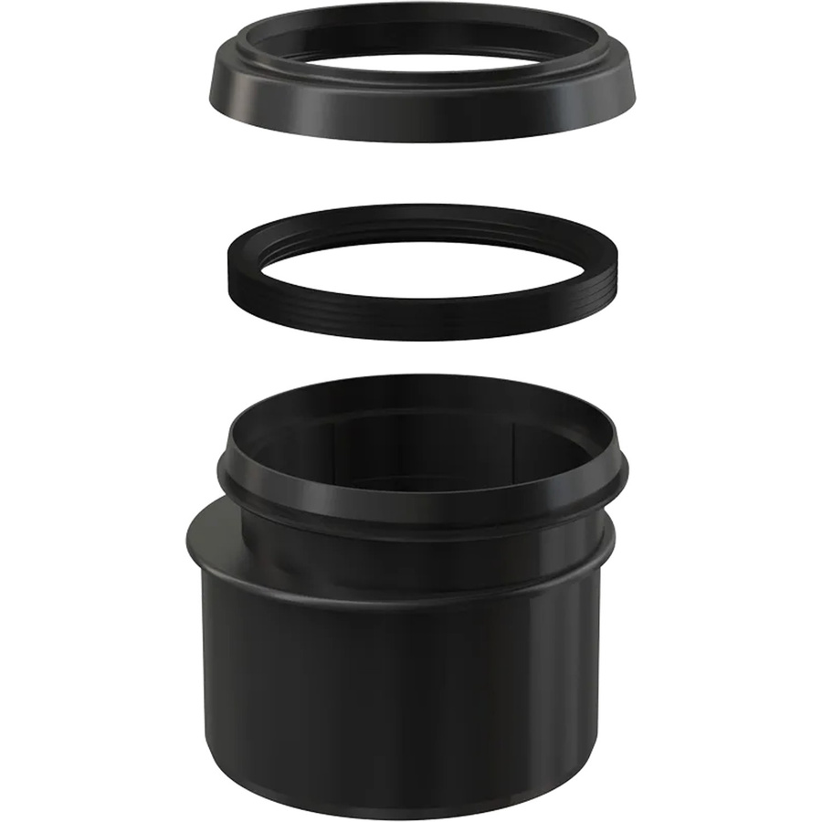 Alcadrain M907 Reduktion komplett DN90/110 Schwarz aus Kunststoff mit Montage-Set - Bild 2