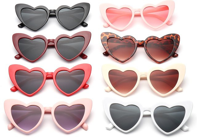 Gootrades Herzförmige Sonnenbrille, Vollrand, Kunststoff, Damen - Bild 1