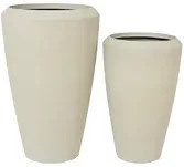 Kaemingk Blumentopf Lewis, rund, beige - Bild 1