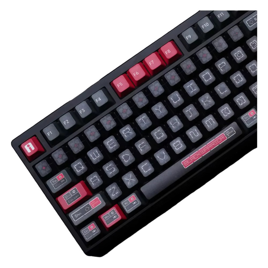 TROVANCO Troopers Tastenkappen Set in Schwarz, PBT Material mit FC-Profil, Farbsublimation für MX-Schalter, 129 Keycaps für Gaming-Tastaturen - Bild 3