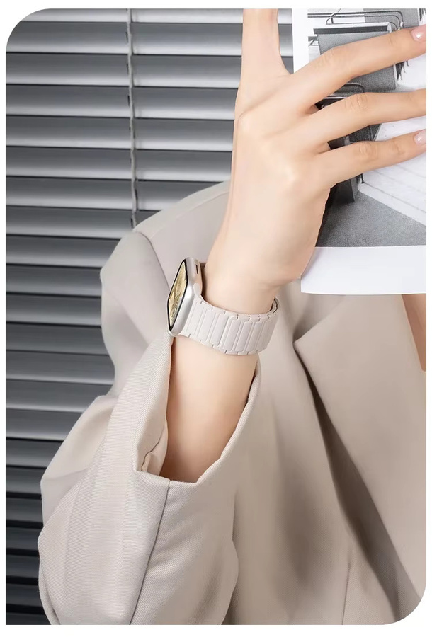 NEY Uhrenarmband Silikon, Weiß, Magnetisch - Bild 2