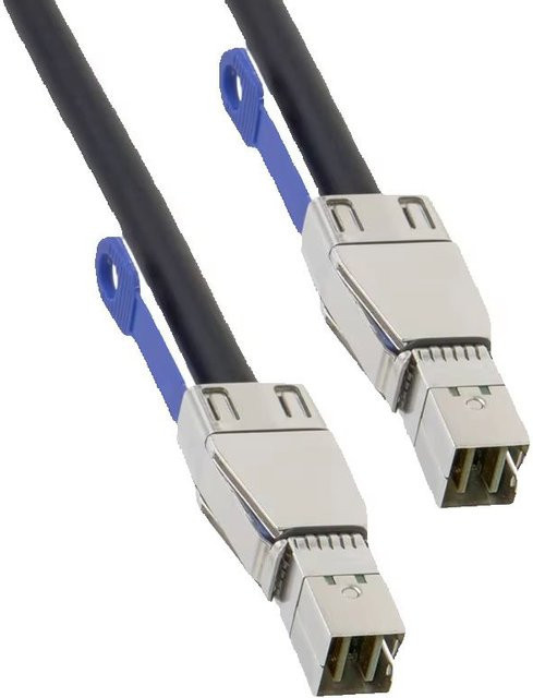 UXG Mini SAS 4X Externes Datenkabel SFF 8088 auf SFF 8644 in Schwarz - Bild 1