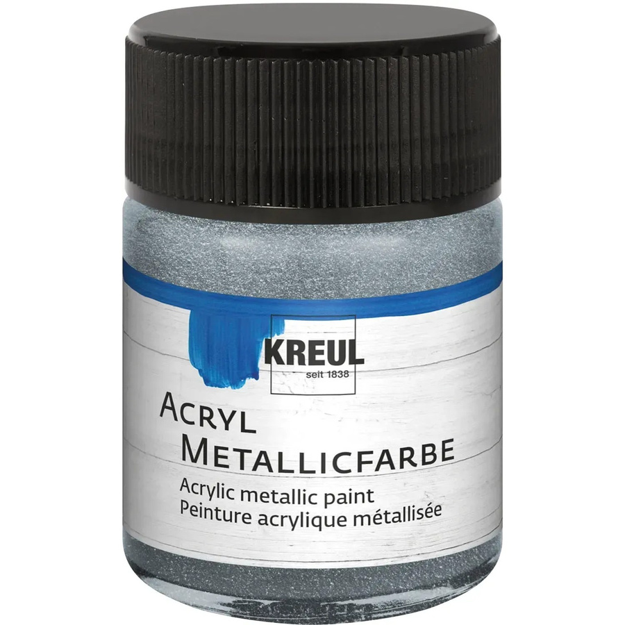 Kreul Acryl Metallicfarbe Silber 50 ml - Bild 2