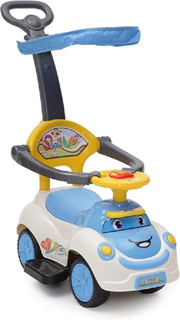 Moni Rutschauto SMILE 3 in 1 mit Sonnendach blau ab 2 Jahren - Bild 1