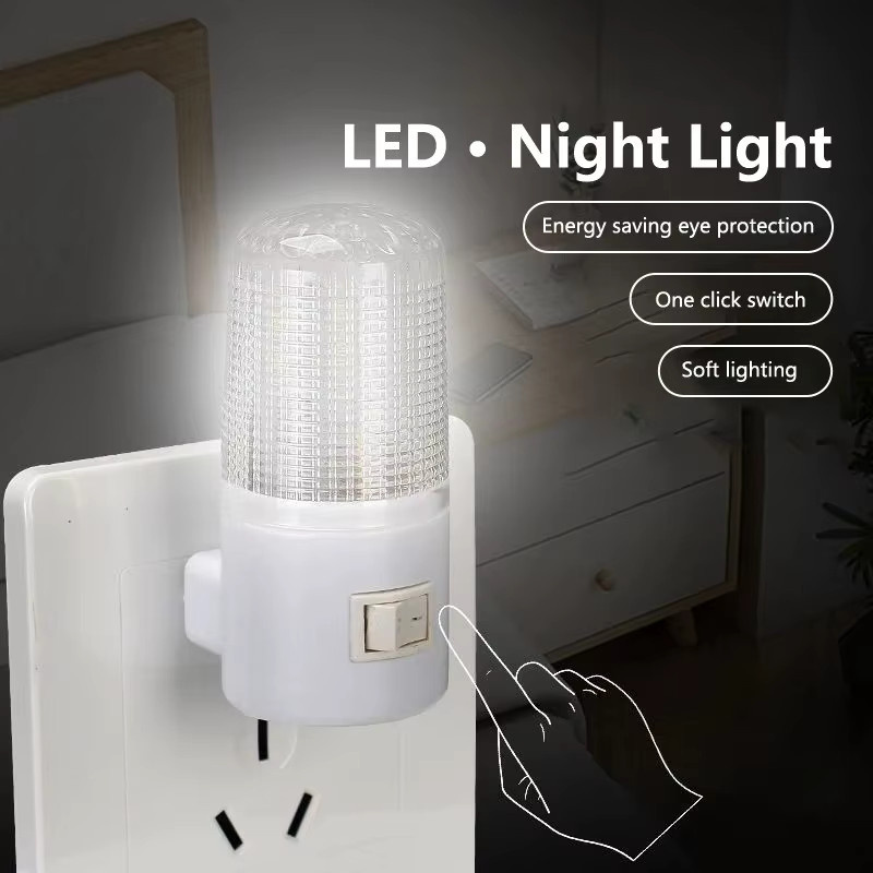 Feimefeiyou LED Nachtlicht in Weiß für Schlafzimmer, Kinderzimmer und Flur mit US/EU Stecker - Bild 2