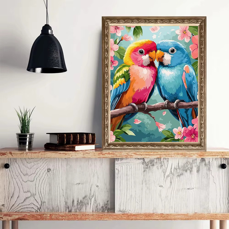 EverShine Diamantmalerei Vögel DIY Kit 5D Mosaik Papagei mit Vollbohrern in Multicolour - Bild 3