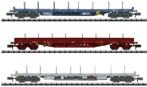 MiniTrix 18723 N 3er-Set Flachwagen SNCB/CFL, 1:160 - Bild 1