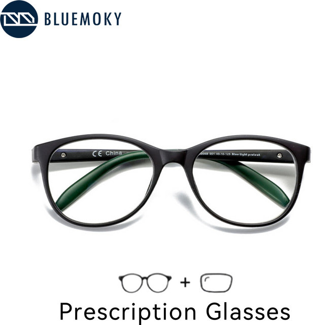 BLUEMOKY Korrektionsbrille, quadratisch, Kinder, Vollrand, TR90, schwarz - Bild 1