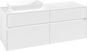 V&B Waschtischunterschrank Collaro mit WT links, Farbe Weiß matt, B/T/H: 140 x 54,8 x 50 cm - Bild 1