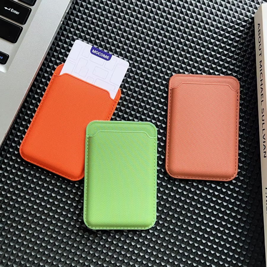 Magnetische MagSafe Wallet Kartenhalter-Hülle für Samsung und iPhone in Orange von lolozzx - Bild 2