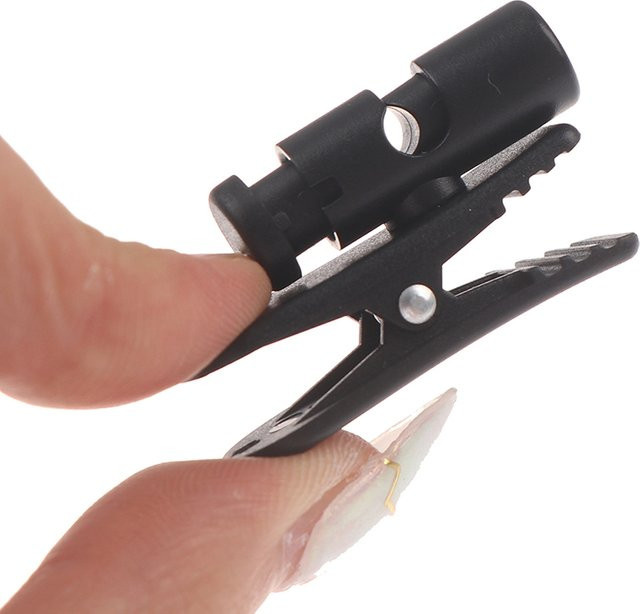 SD&HI Kabelklemmen für Headsets und Kopfhörer, rotierende Kabelclips in Schwarz, 2/5 Stück - Bild 1