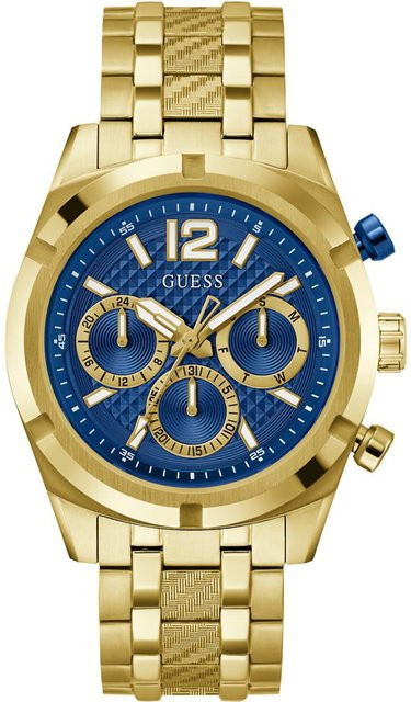 Guess Armbanduhr, Quarz, Edelstahl, Blau, 44 mm, Herren - Bild 1