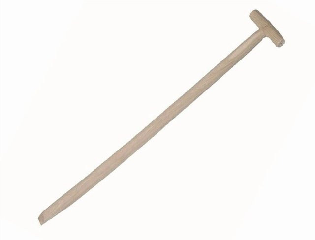 Ammerland Spatenstiel aus Holz in Beige, Länge: 110 cm, gebogen - Bild 1