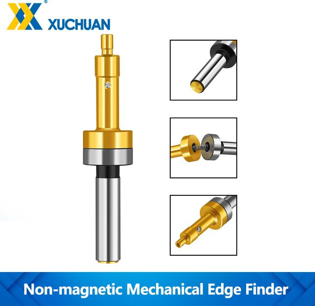 xcan Mechanischer Kantenfinder und Center Finder aus Titan in Gold, Nicht-magnetischer Touch Point Sensor für CNC-Fräsen und Drehmaschinen - Bild 1