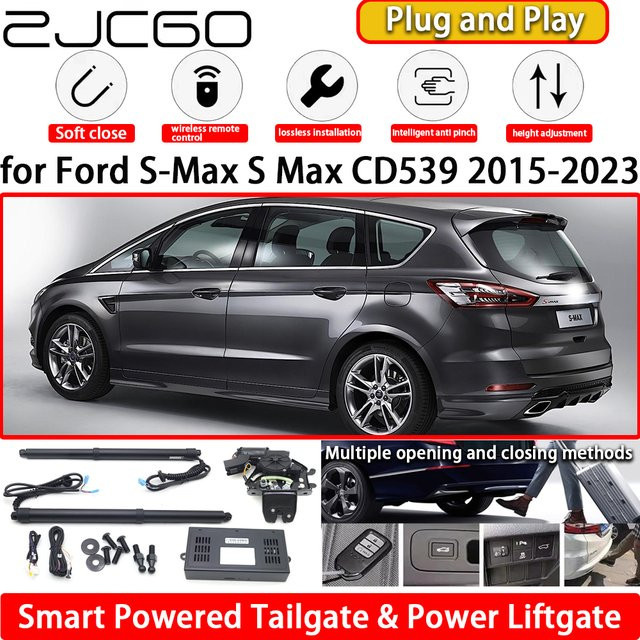 ZJCGO Elektrisches Heckklappen-Lift-Kit für Ford S-Max (2015-2023), Plug & Play System, Schwarz - Bild 1