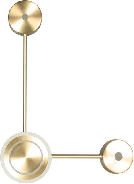 Licht-Erlebnisse LED Wandlampe Modern in Gold aus Aluminium, Dimmbar, Warmweiß, Höhe: 44 cm, Breite: 40 cm, Tiefe: 12 cm - Bild 1