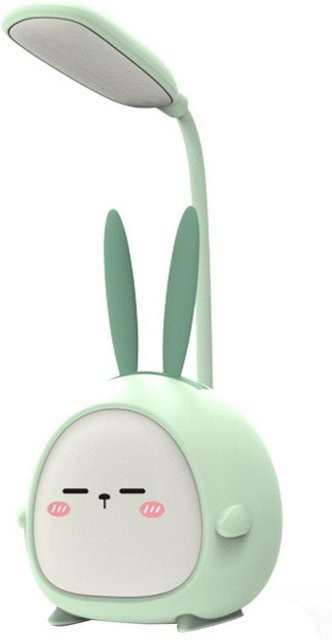 Happy6 Tragbare LED-Schreibtischlampe in Grün, faltbares Cartoon-Leselicht mit USB-Aufladung - Bild 1