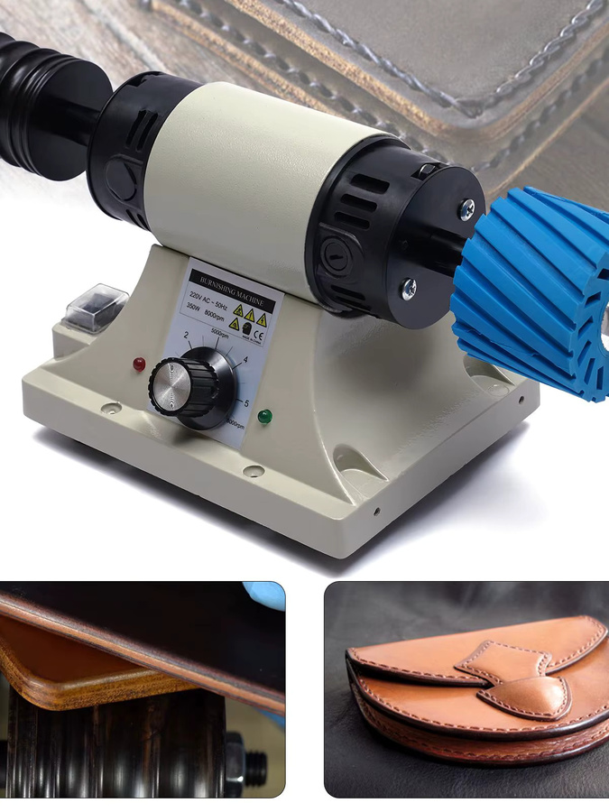Elektrische Poliermaschine von TOOL1SHOoo in Weiß mit 350W und 220V für Leder und Schleifarbeiten - Bild 6