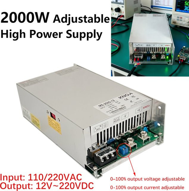 KNOA 2000W Schaltnetzteil AC zu DC Hochleistungs-Industrietransformator - Bild 1