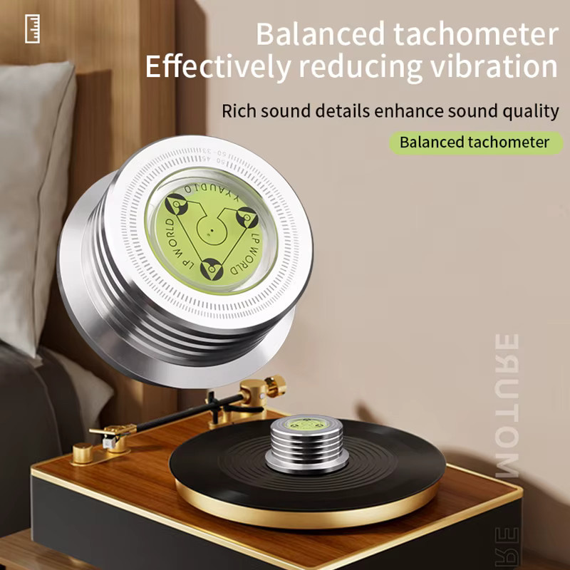 YYAUDIO Premium LP Plattenspieler-Stabilisator aus legiertem Stahl für 50 Hz in Gold oder Silber - Bild 4