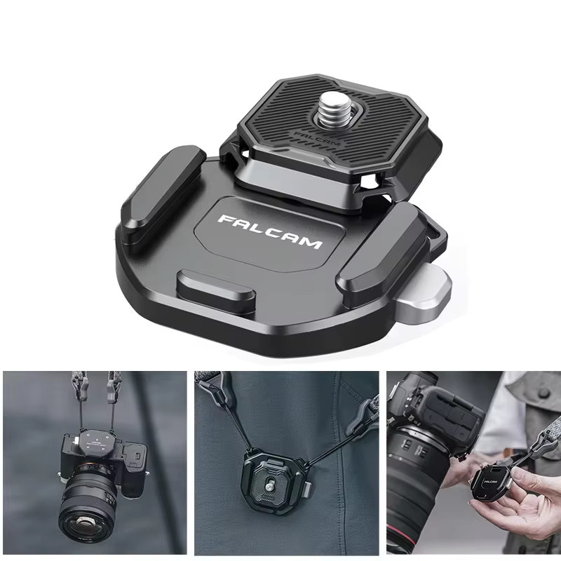 Falcam F38 V2 Universeller Schultergurt Schnellwechselplatte in Schwarz mit Arca Swiss Kompatibilität für DSLR-Kameras, Stativ und Slider Mount Adapter - Bild 6