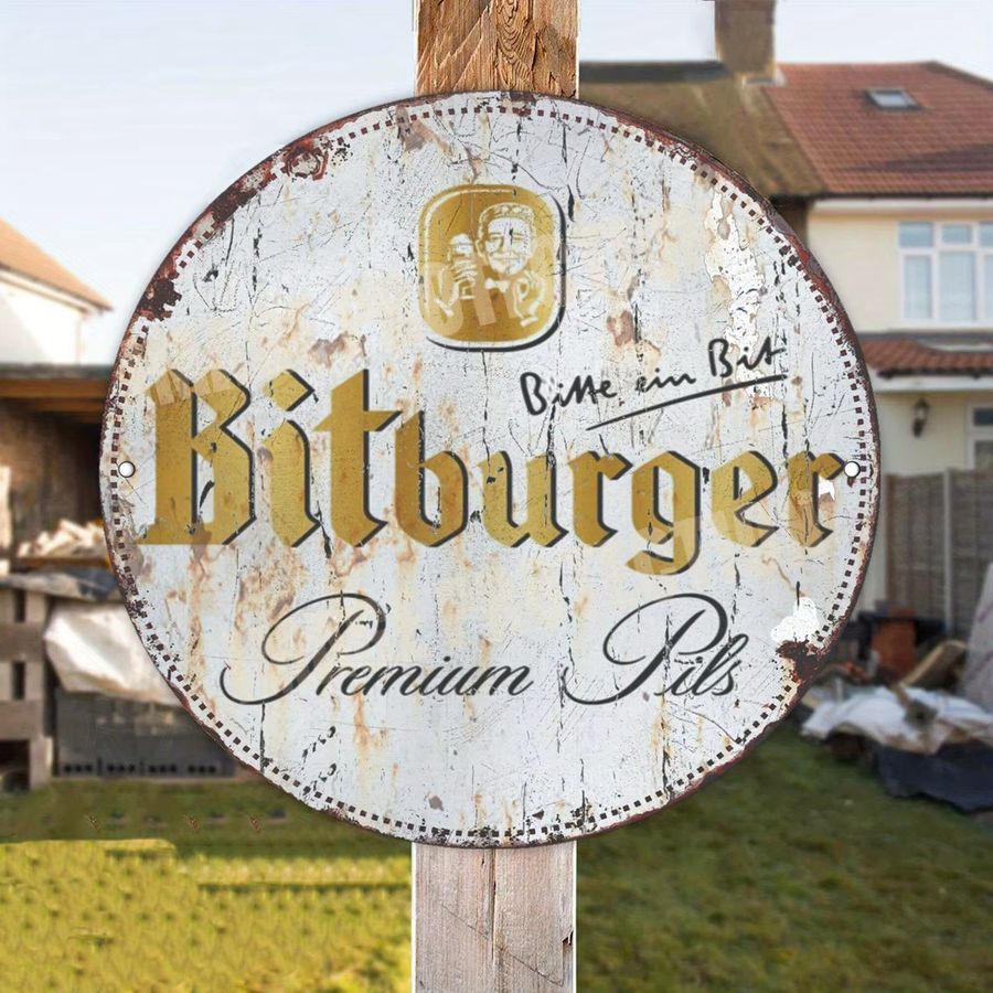Bitburger Premium Beer Vintage Aluminium Metallschild Wandkunst Dekor B/H: 20 x 20 cm - Bild 3