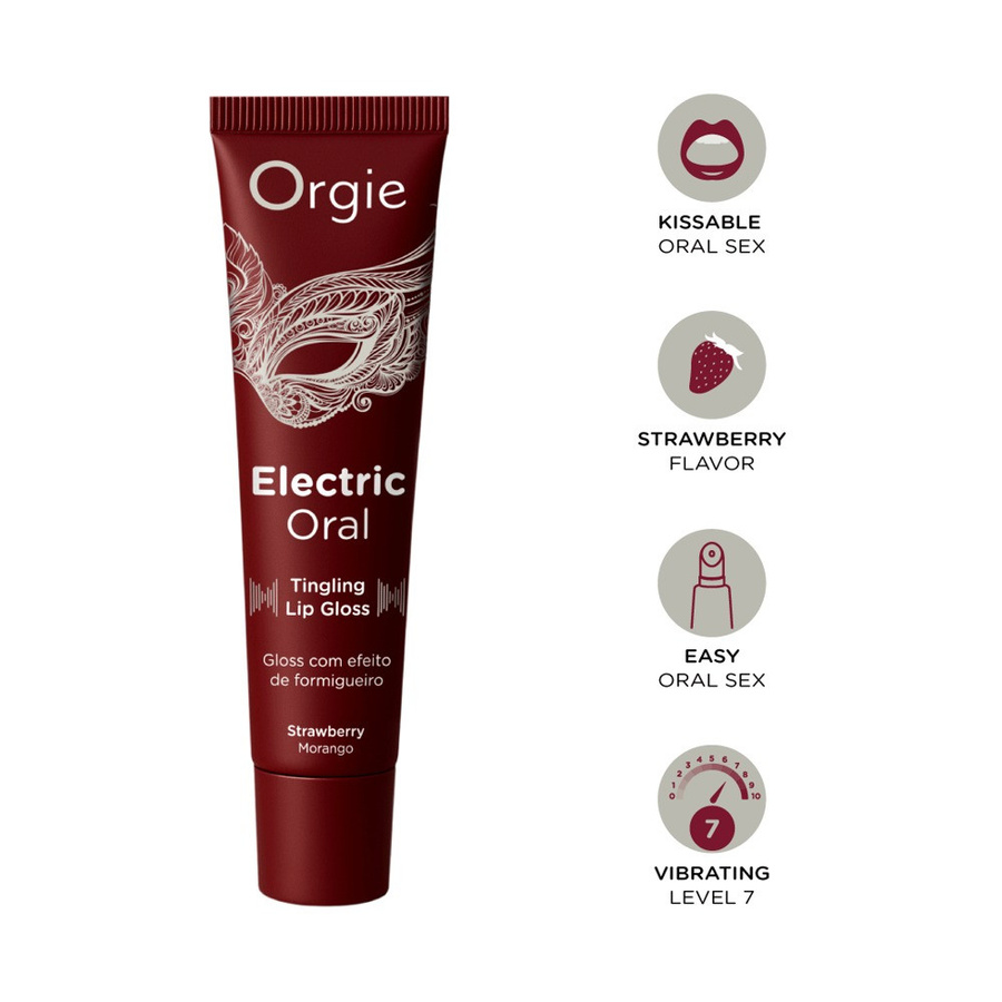Orgie Lipgloss Electric Oral, Erdbeergeschmack, glänzend, Unisex - Bild 4